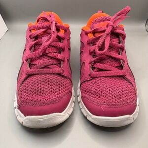 Nike Free 5.0 Girls Running Shoes Pink Orange Sneakers Size 11.5C